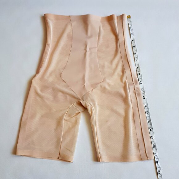 NWOT UNDER WHERE? Power Mesh High Waist Control Shorts in Nude Beige - Picture 6 of 8